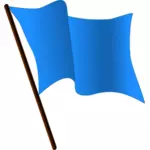 Vektor mává modrou vlajkou